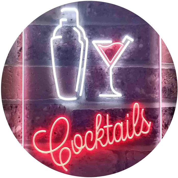 Cocktail Shaker Drinks Cocktails LED Neon Light Sign - Way Up Gifts