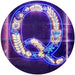 Family Name Letter Q Monogram Initial LED Neon Light Sign - Way Up Gifts