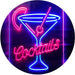 Cocktails Glass Bar Display LED Neon Light Sign - Way Up Gifts