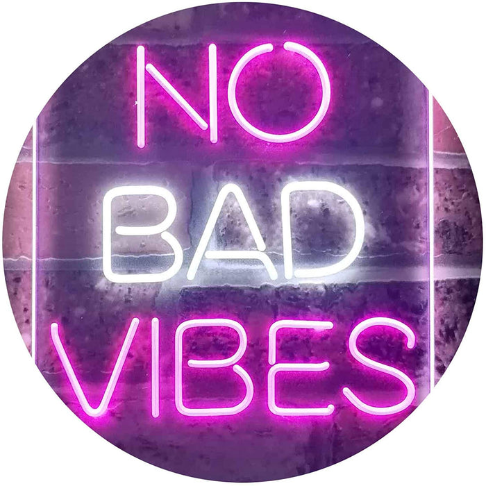 No Bad Vibes Room Display LED Neon Light Sign - Way Up Gifts