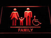 Family and Handicap Restroom LED Neon Light Sign - Way Up Gifts