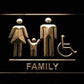 Family and Handicap Restroom LED Neon Light Sign - Way Up Gifts