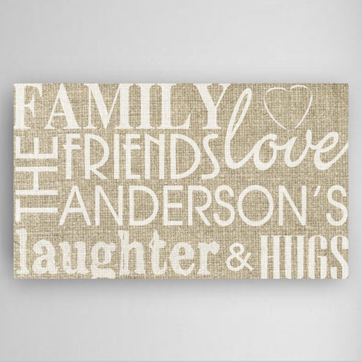 Personalized Family & Friends Canvas Sign - Way Up Gifts