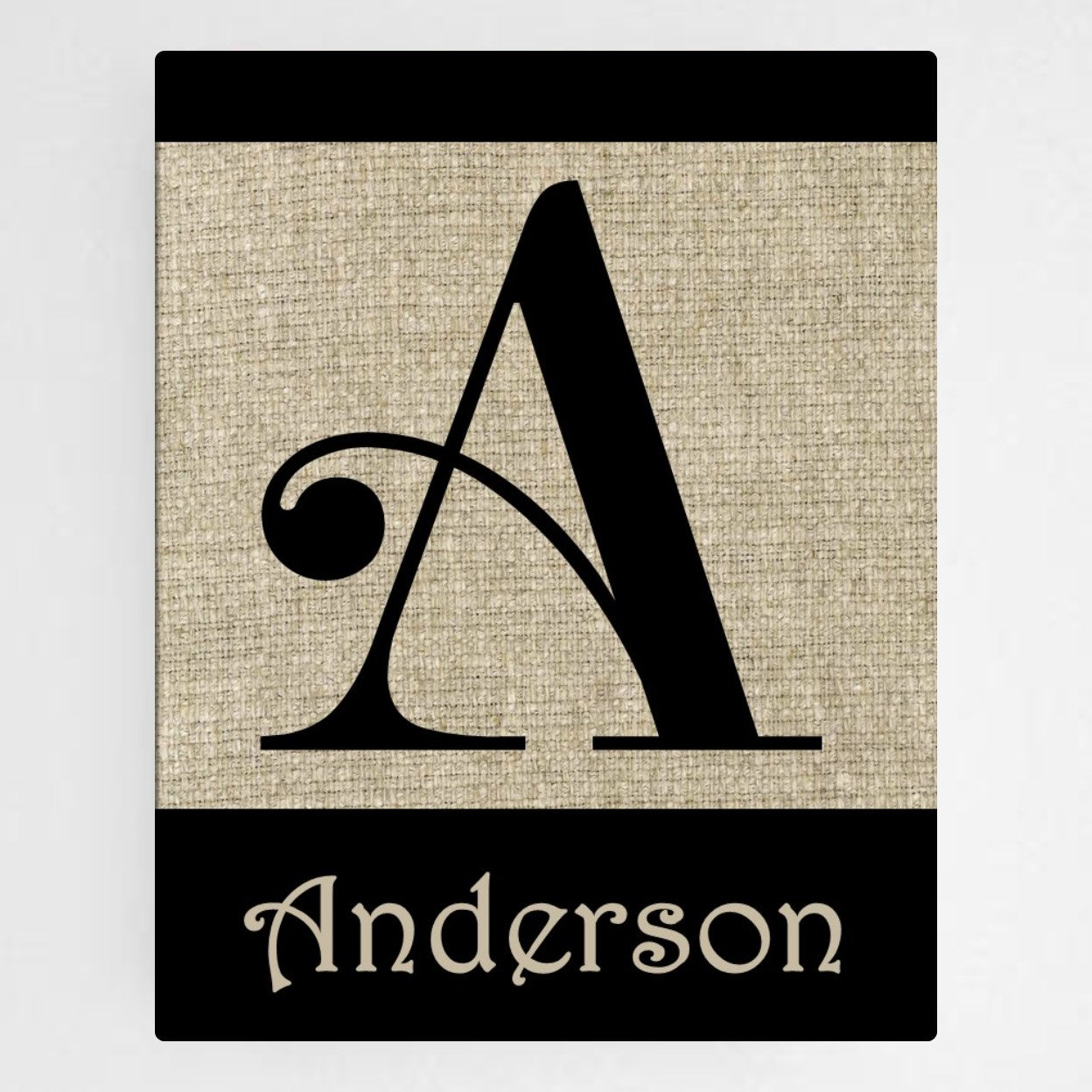 Personalized Family Initial Canvas Sign - Way Up Gifts