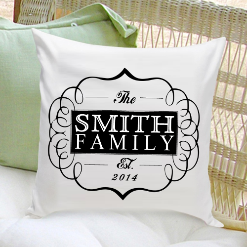 Personalized Family Name Throw Pillow - Way Up Gifts