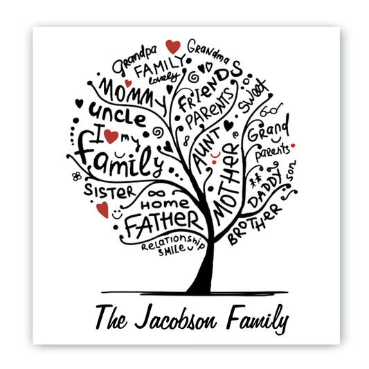 Personalized Family Roots Canvas Sign - Way Up Gifts