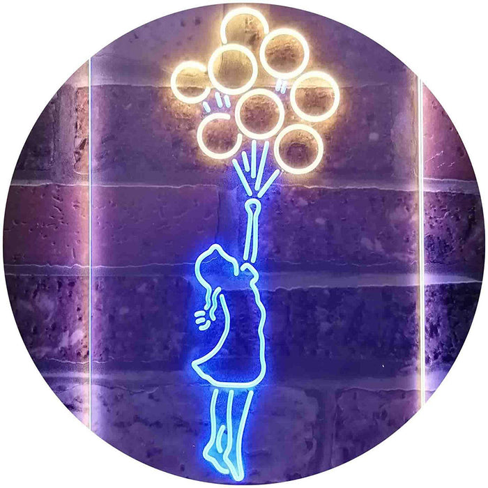 Balloon Girl Kids Room Decor LED Neon Light Sign - Way Up Gifts