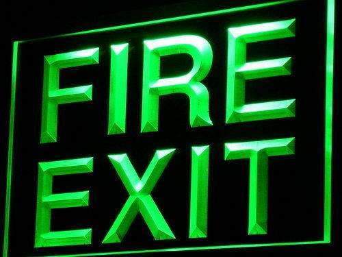 Fire Exit LED Neon Light Sign - Way Up Gifts