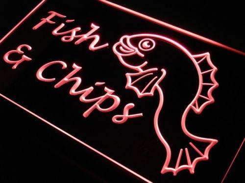 Fish and Chips LED Neon Light Sign - Way Up Gifts