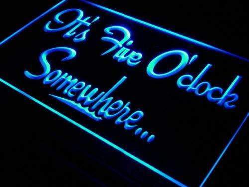Five O Clock Somewhere Decor LED Neon Light Sign - Way Up Gifts