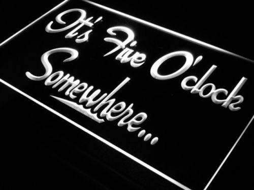 Five O Clock Somewhere Decor LED Neon Light Sign - Way Up Gifts