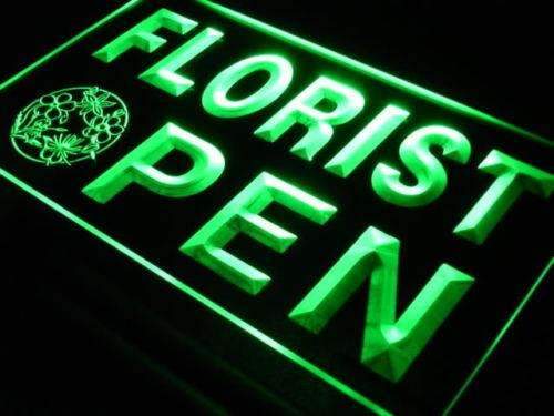 Flowers Florist Open LED Neon Light Sign - Way Up Gifts