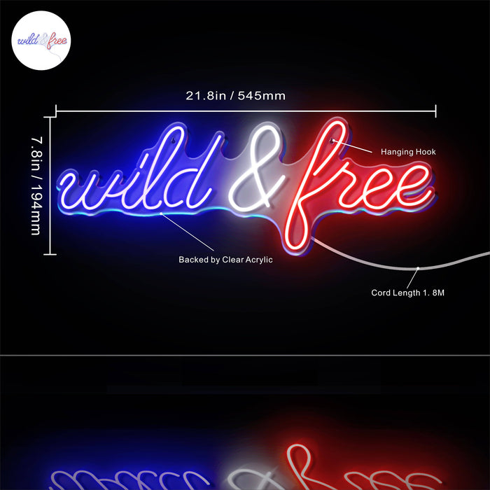 Wild and Free Ultra-Bright LED Neon Sign - Way Up Gifts