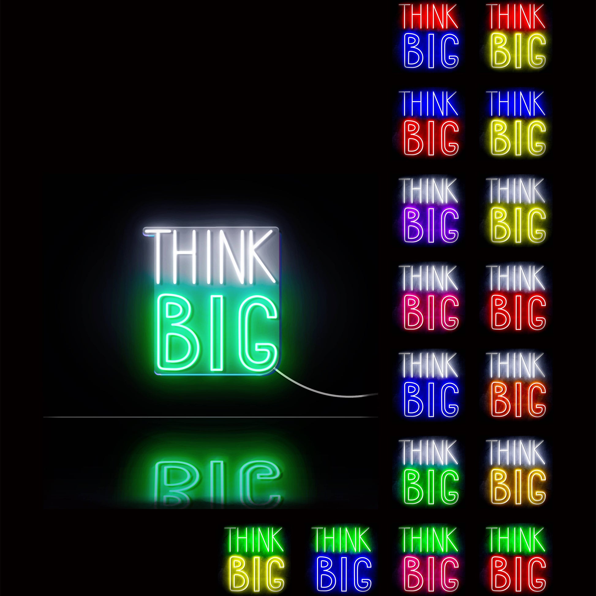 Think Big Ultra-Bright LED Neon Sign - Way Up Gifts