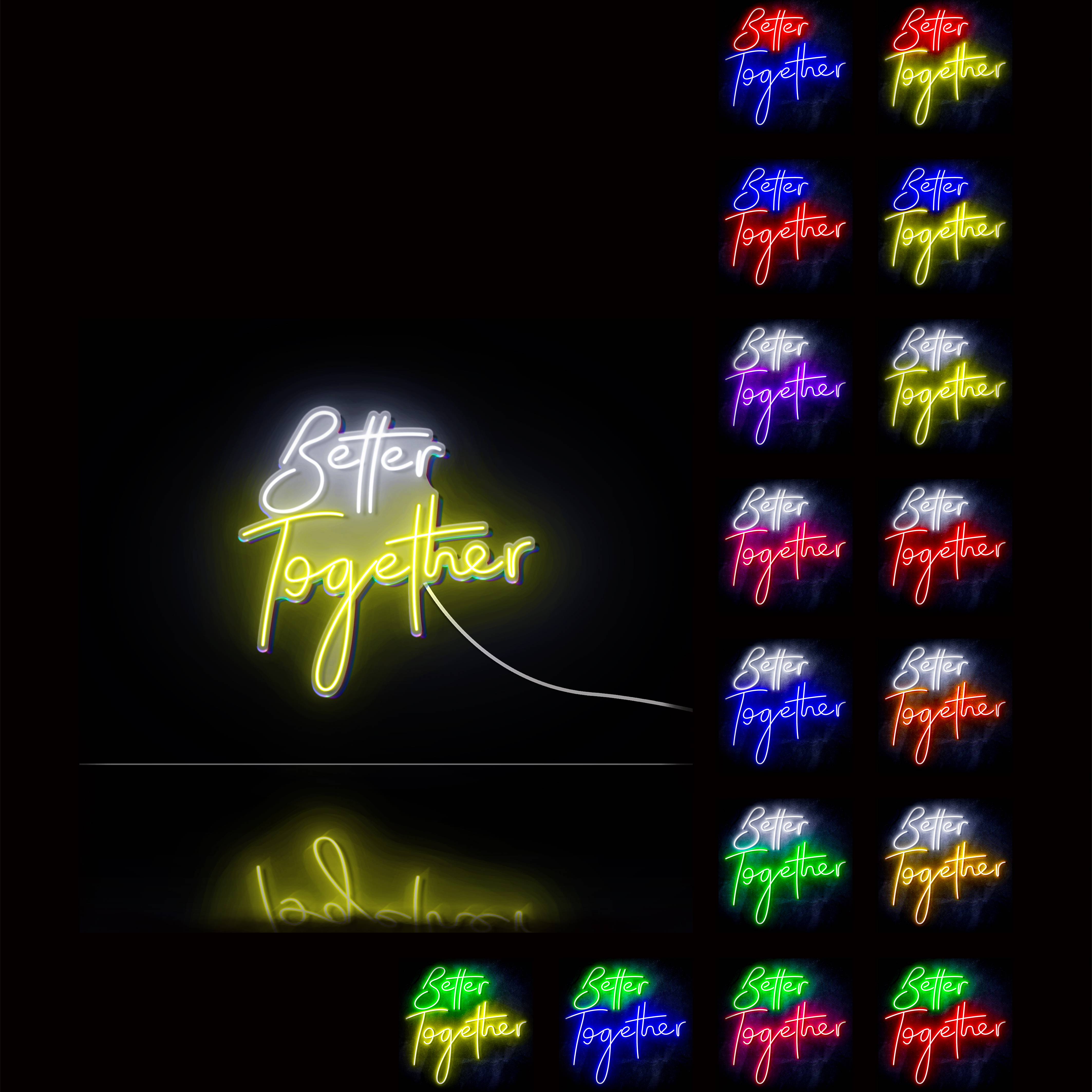 Better Together Ultra-Bright LED Neon Sign – Way Up Gifts