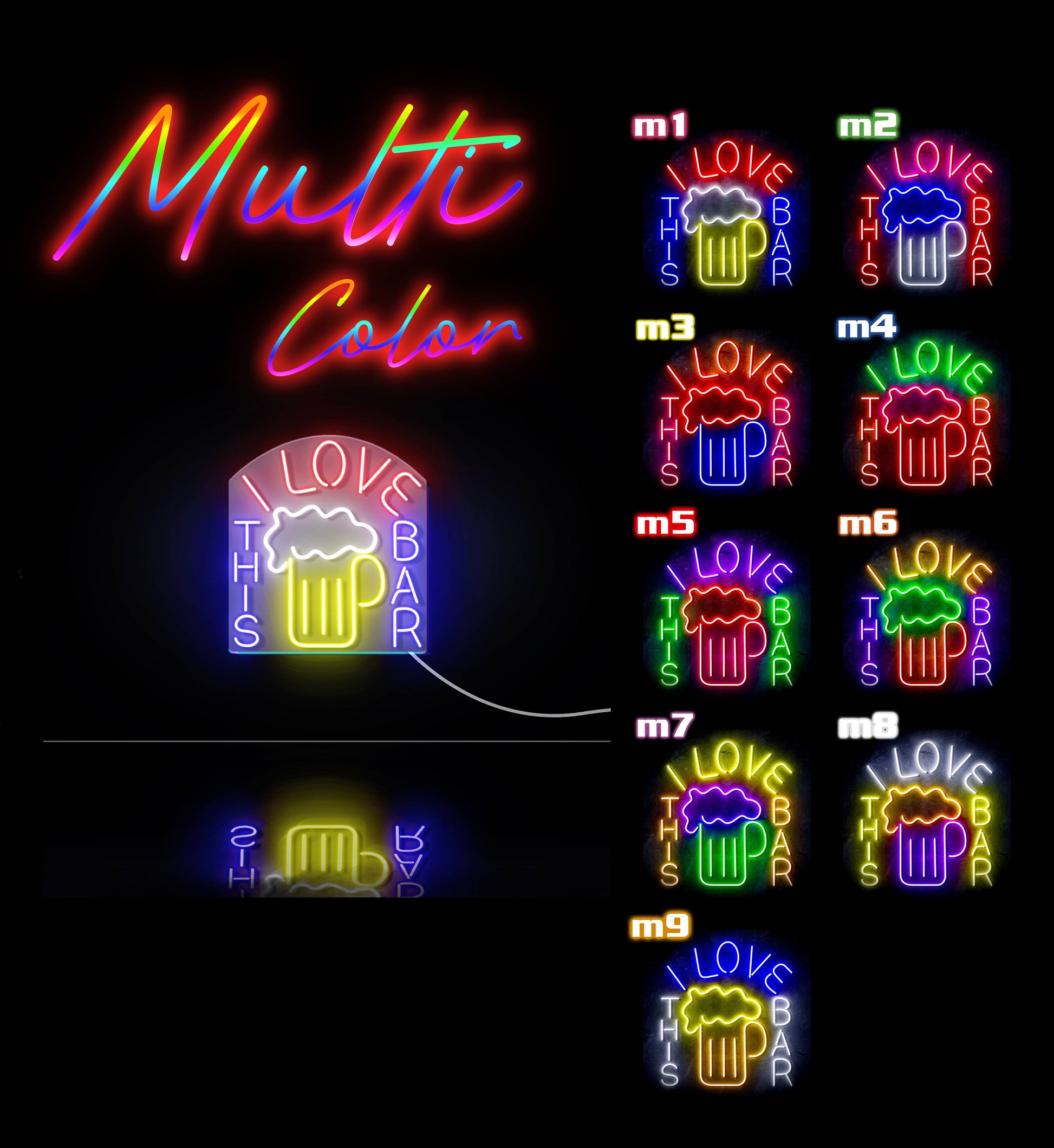 I Love This Bar Beer Mug Ultra-Bright LED Neon Sign - Way Up Gifts