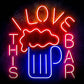 I Love This Bar Beer Mug Ultra-Bright LED Neon Sign - Way Up Gifts