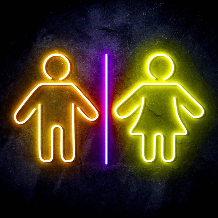 Men Women Bathroom Restroom Ultra-Bright LED Neon Sign - Way Up Gifts