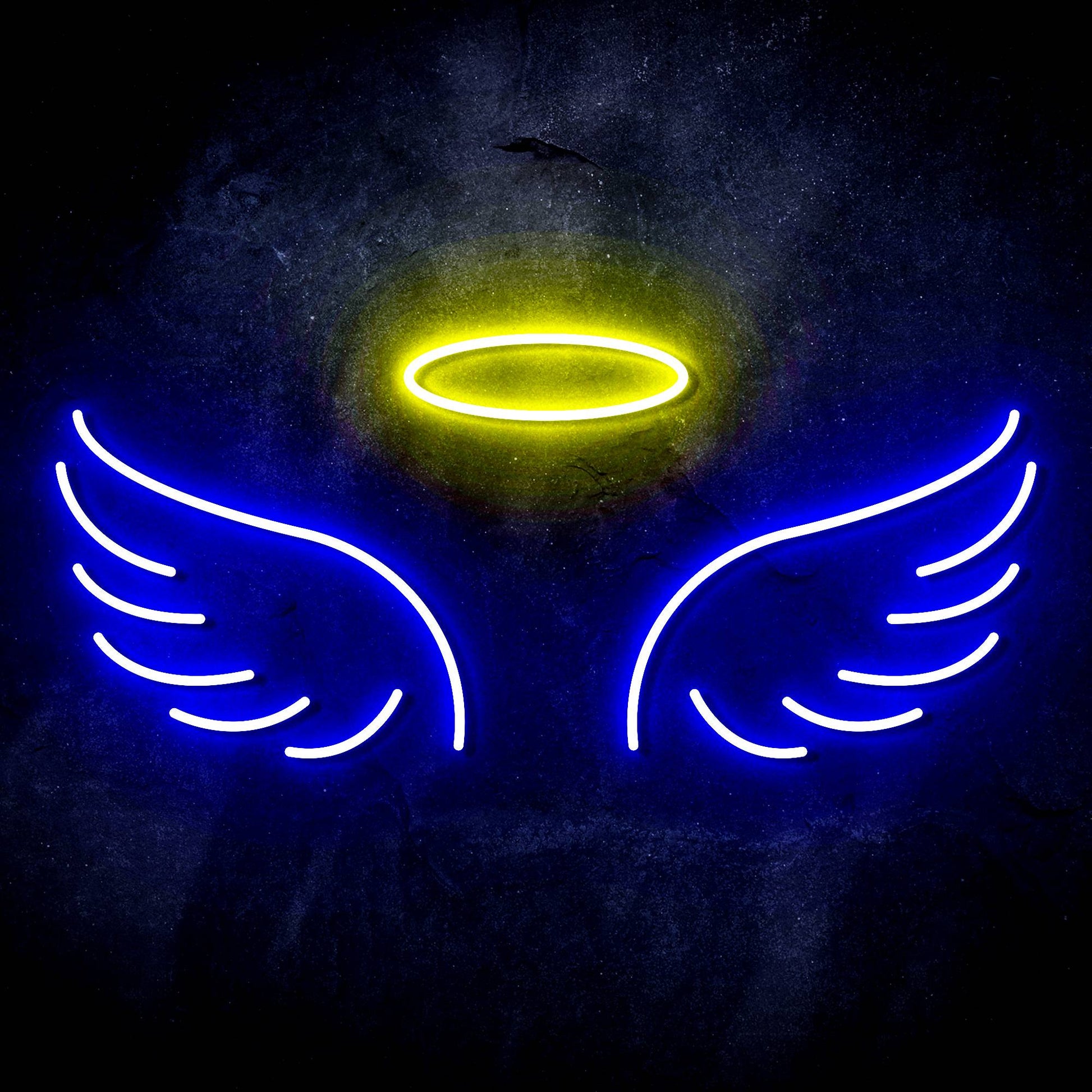 Angel Wings and Halo Ultra-Bright LED Neon Sign – Way Up Gifts