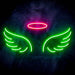 Angel Wings and Halo Ultra-Bright LED Neon Sign - Way Up Gifts