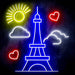 Paris France The Eiffel Tower Ultra-Bright LED Neon Sign - Way Up Gifts