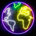 Earth Globe Ultra-Bright LED Neon Sign - Way Up Gifts