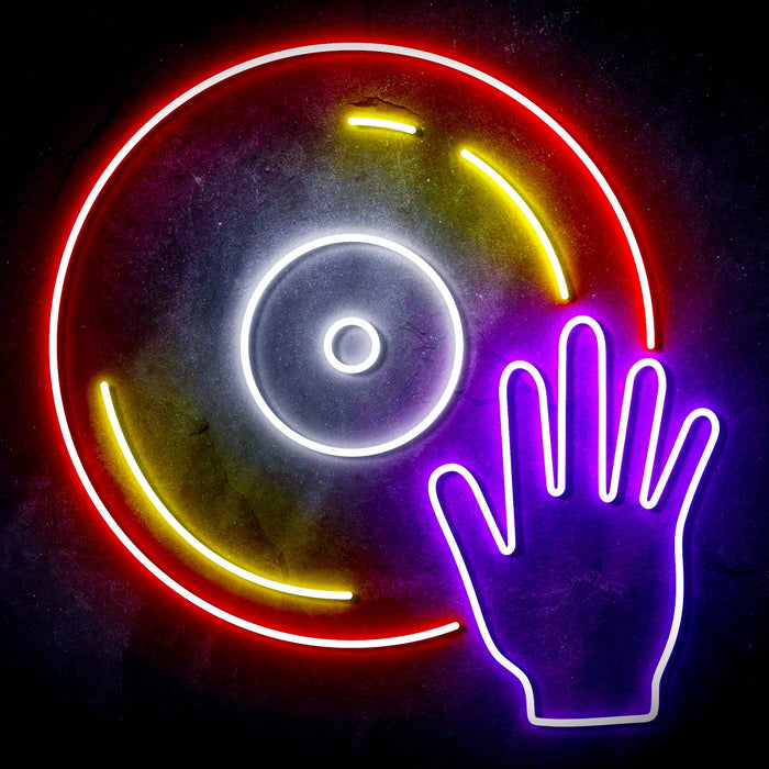 DJ Disc Jockey Turntable Ultra-Bright LED Neon Sign - Way Up Gifts