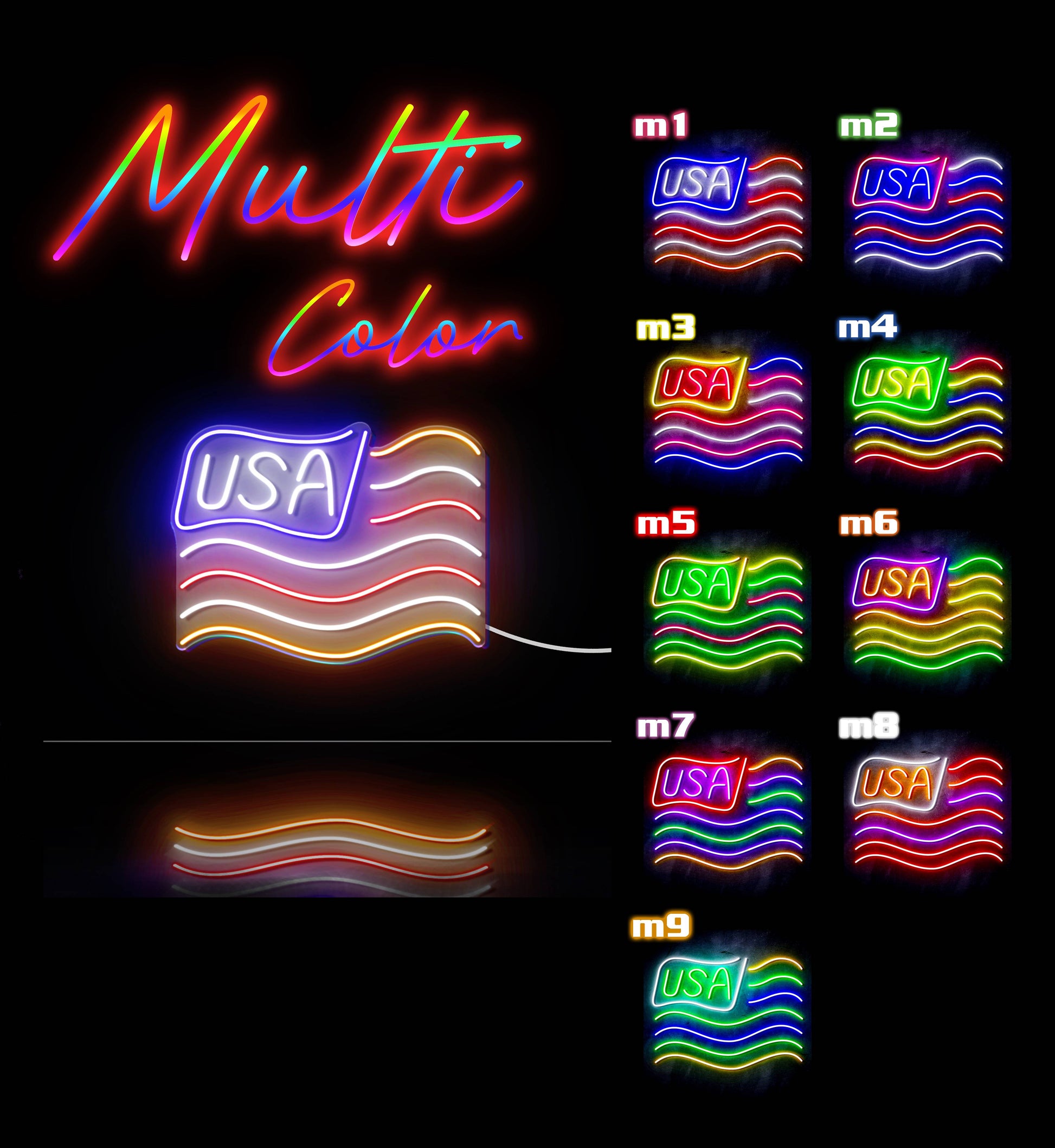 USA Flag Ultra-Bright LED Neon Sign - Way Up Gifts