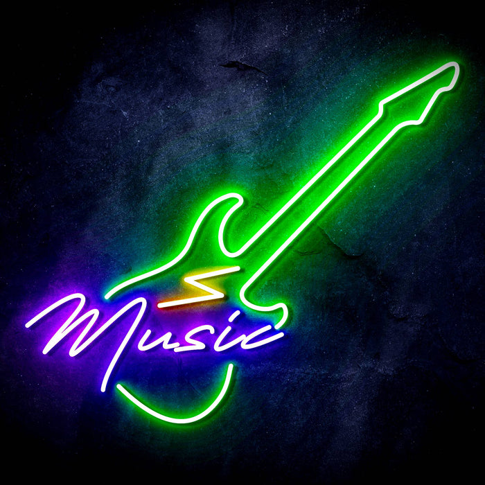 Electronic Guitar Music Shop Ultra-Bright LED Neon Sign - Way Up Gifts