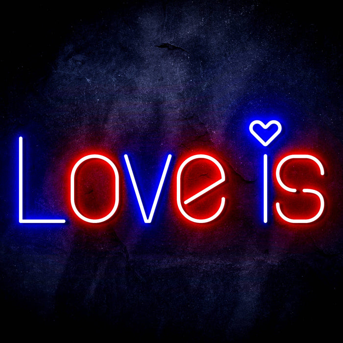 Love Is with Heart Ultra-Bright LED Neon Sign - Way Up Gifts