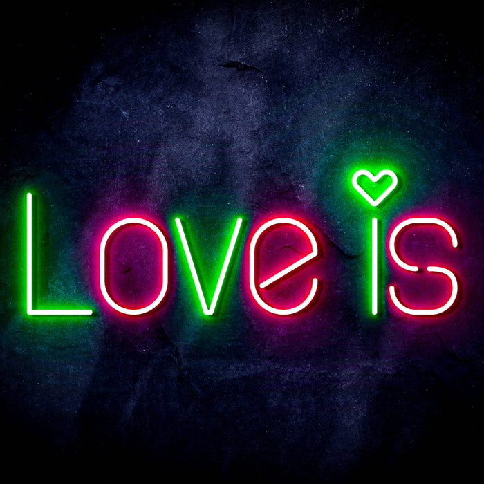 Love Is with Heart Ultra-Bright LED Neon Sign - Way Up Gifts
