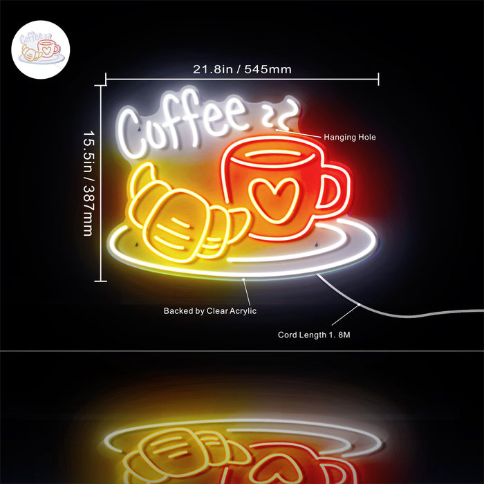 Coffee with Pastry Ultra-Bright LED Neon Sign - Way Up Gifts
