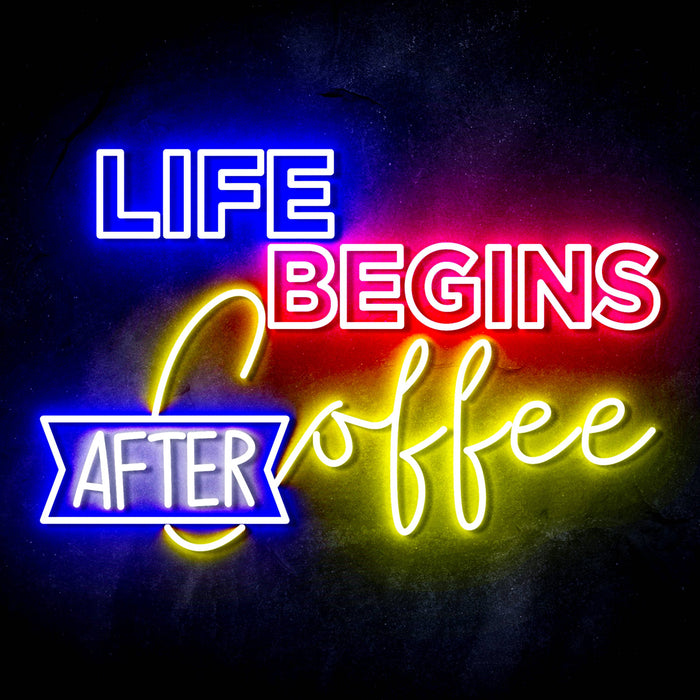 Life Begins After Coffee Ultra-Bright LED Neon Sign - Way Up Gifts