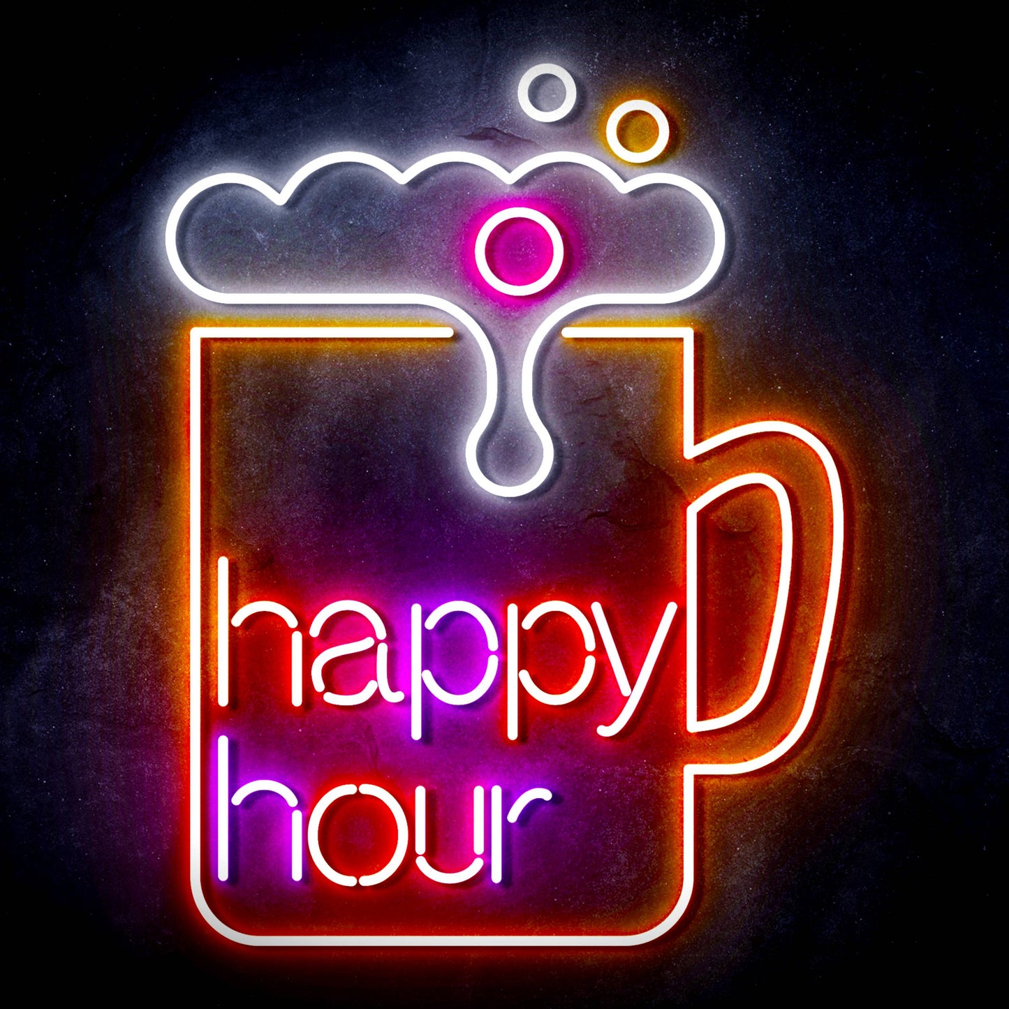 Beer Happy Hour Ultra-Bright LED Neon Sign - Way Up Gifts