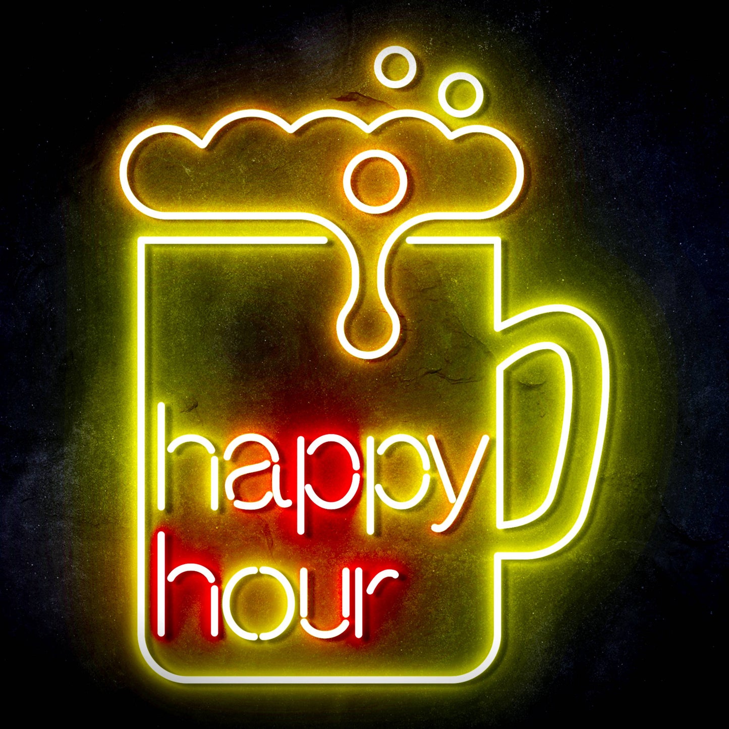 Beer Happy Hour Ultra-Bright LED Neon Sign - Way Up Gifts