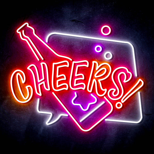 Beer Bottle Cheers Ultra-Bright LED Neon Sign - Way Up Gifts