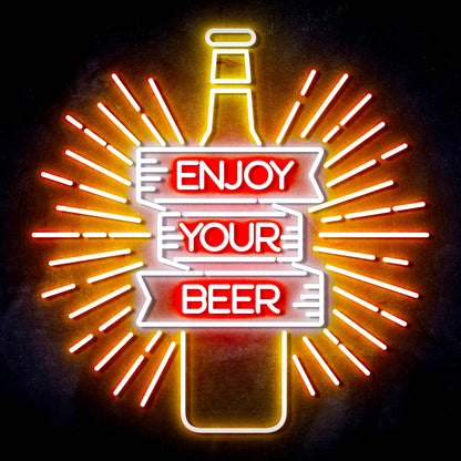 Enjoy Your Beer Ultra-Bright LED Neon Sign - Way Up Gifts
