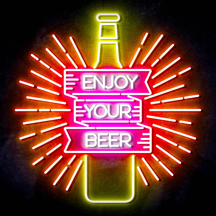 Enjoy Your Beer Ultra-Bright LED Neon Sign - Way Up Gifts