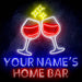 Personalized Ultra-Bright Wine Glasses Home Bar LED Neon Sign - Way Up Gifts