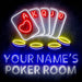Personalized Ultra-Bright Poker Room LED Neon Sign - Way Up Gifts
