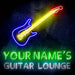 Custom Ultra-Bright Guitar Lounge Music Studio LED Neon Sign - Way Up Gifts