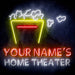 Custom Ultra-Bright Popcorn Movie Home Theater LED Neon Sign - Way Up Gifts