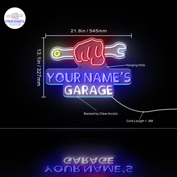Personalized Ultra-Bright Man Cave Tools Garage LED Neon Sign - Way Up Gifts