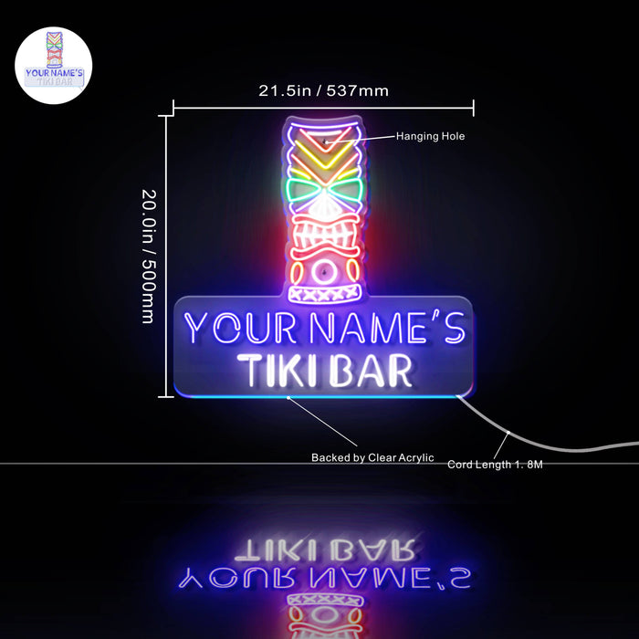 Personalized Ultra-Bright Tiki Bar LED Neon Sign - Way Up Gifts