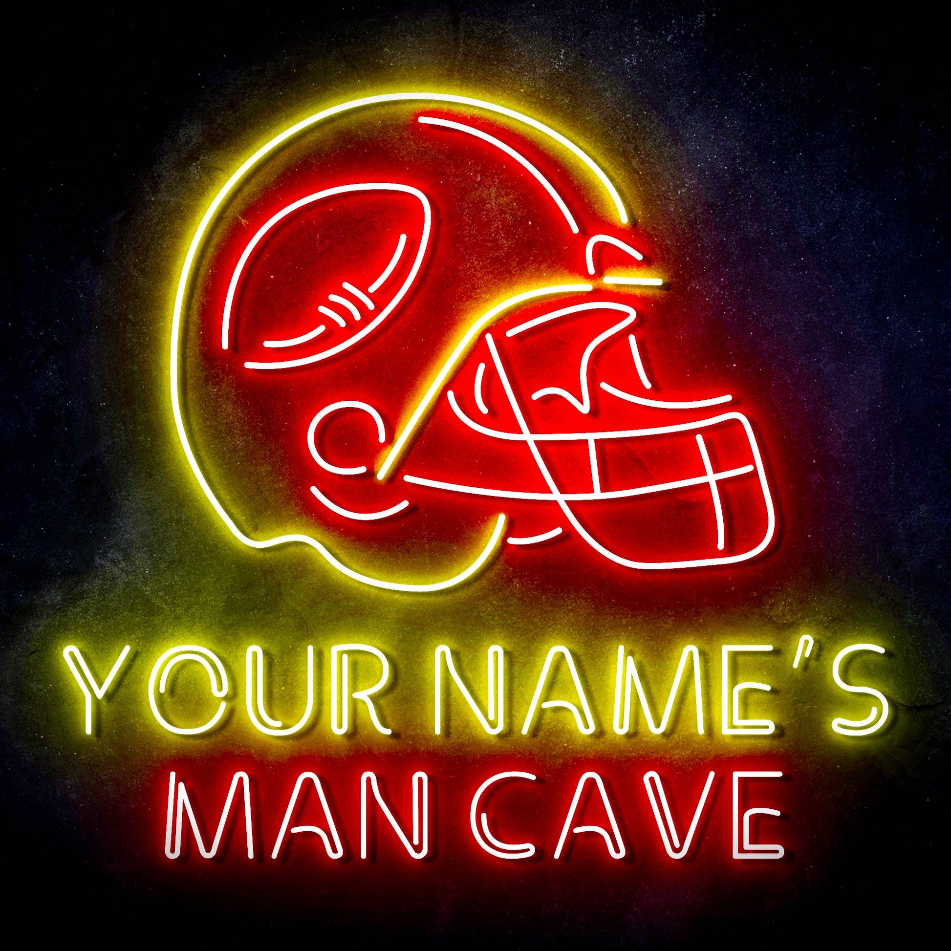Custom Ultra-Bright Helmet Football Man Cave LED Neon Sign - Way Up Gifts