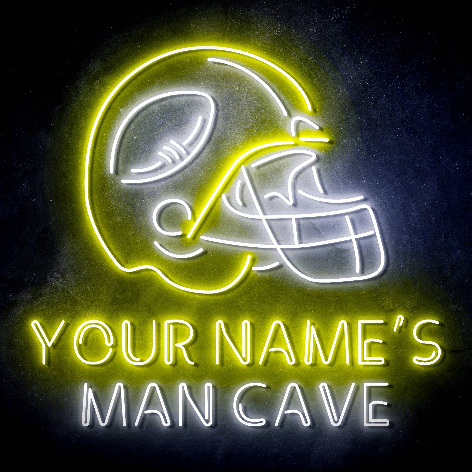 Custom Ultra-Bright Helmet Football Man Cave LED Neon Sign - Way Up Gifts