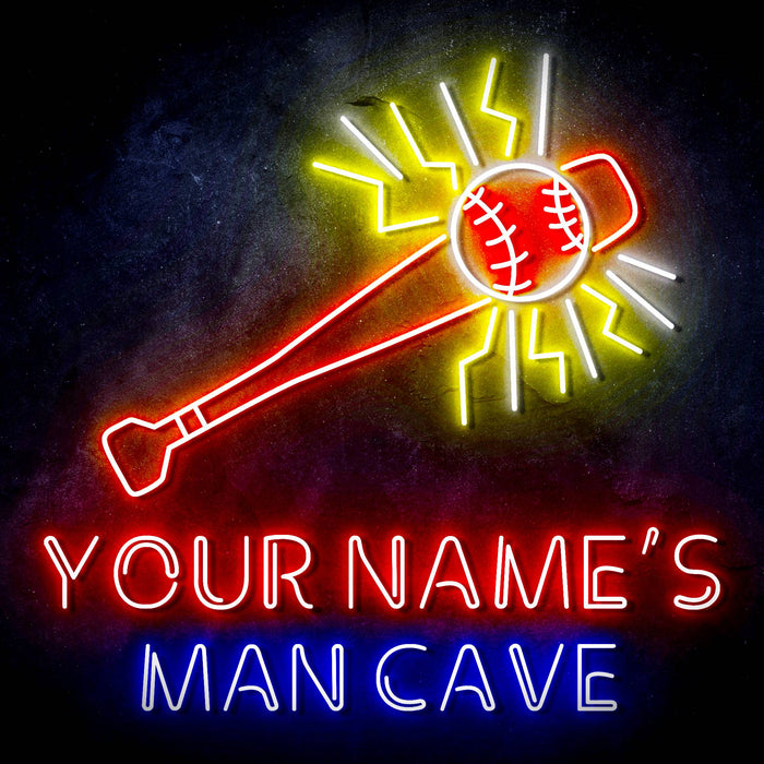 Custom Ultra-Bright Baseball Man Cave LED Neon Sign - Way Up Gifts