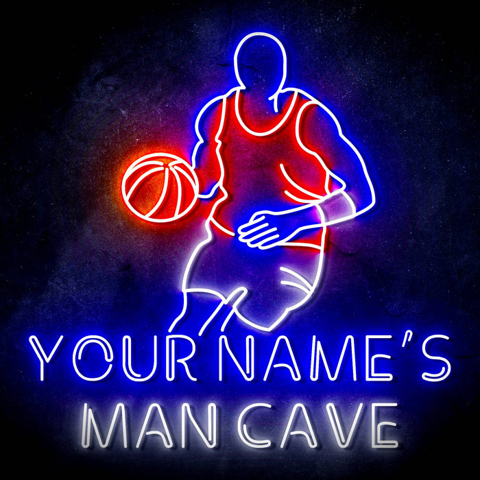 Custom Ultra-Bright Basketball Man Cave LED Neon Sign - Way Up Gifts