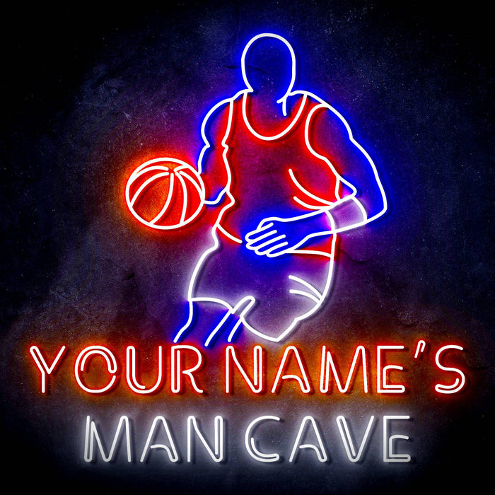 Custom Ultra-Bright Basketball Man Cave LED Neon Sign - Way Up Gifts