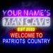 Custom Ultra-Bright Welcome Patriots Country Man Cave LED Neon Sign - Way Up Gifts